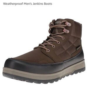 NWT Weatherproof Men's Brown and Black Jenkins Boots Size 8